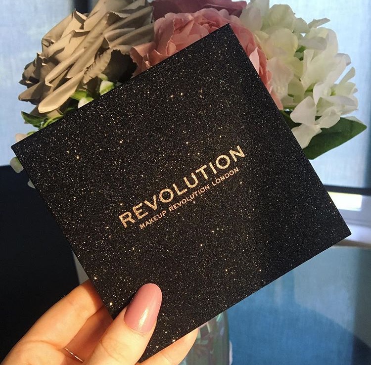Makeup Revolution pressed glitter palette colourful shades witchy aesthetic bold makeup